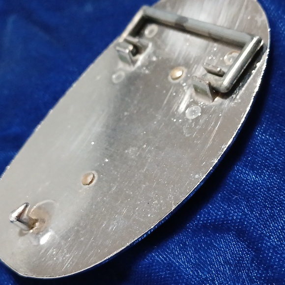 Silverstone & Faux Turquoise Belt Buckle - Picture 3 of 8